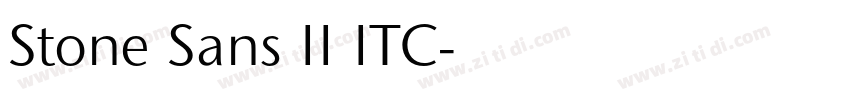 Stone Sans II ITC字体转换